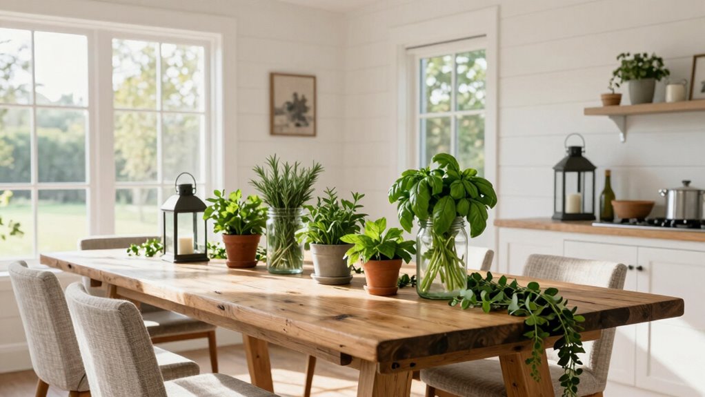 add greenery for rustic charm