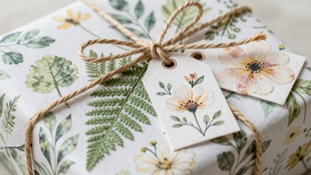 botanical gift wrapping tips