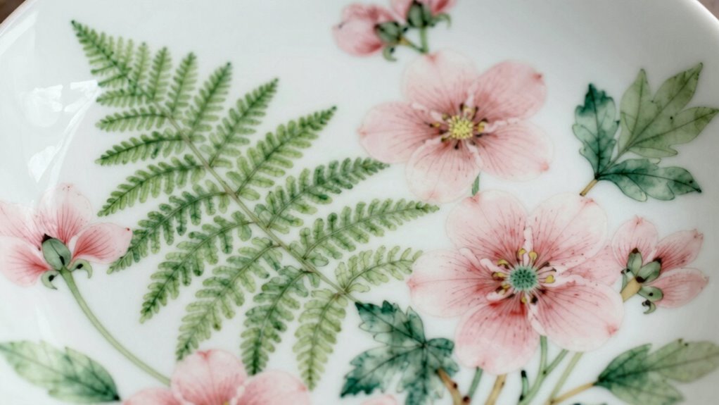 botanical patterned ceramic art