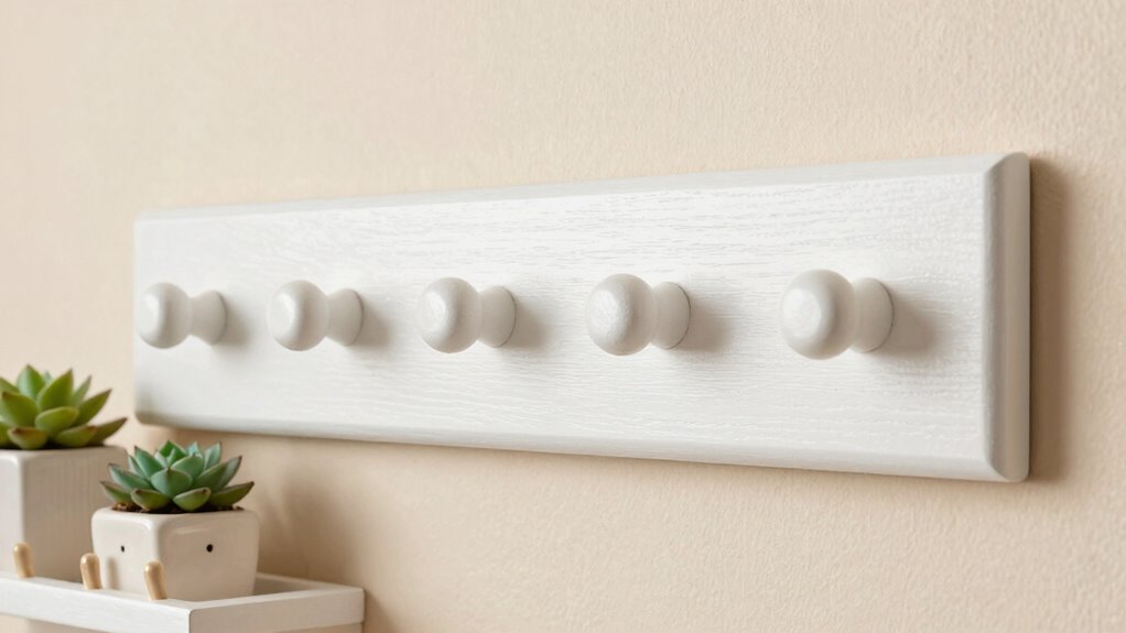 build vintage painted peg rail