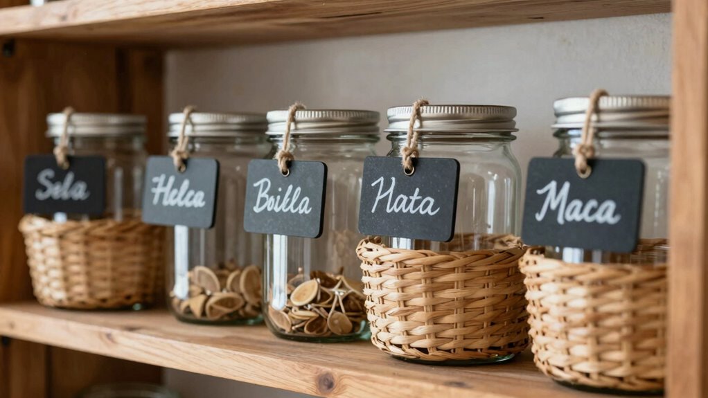 chalkboard labels for storage