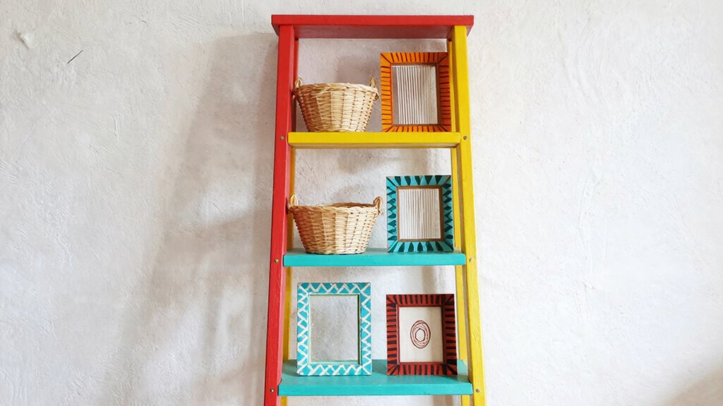 colorful durable display ladder