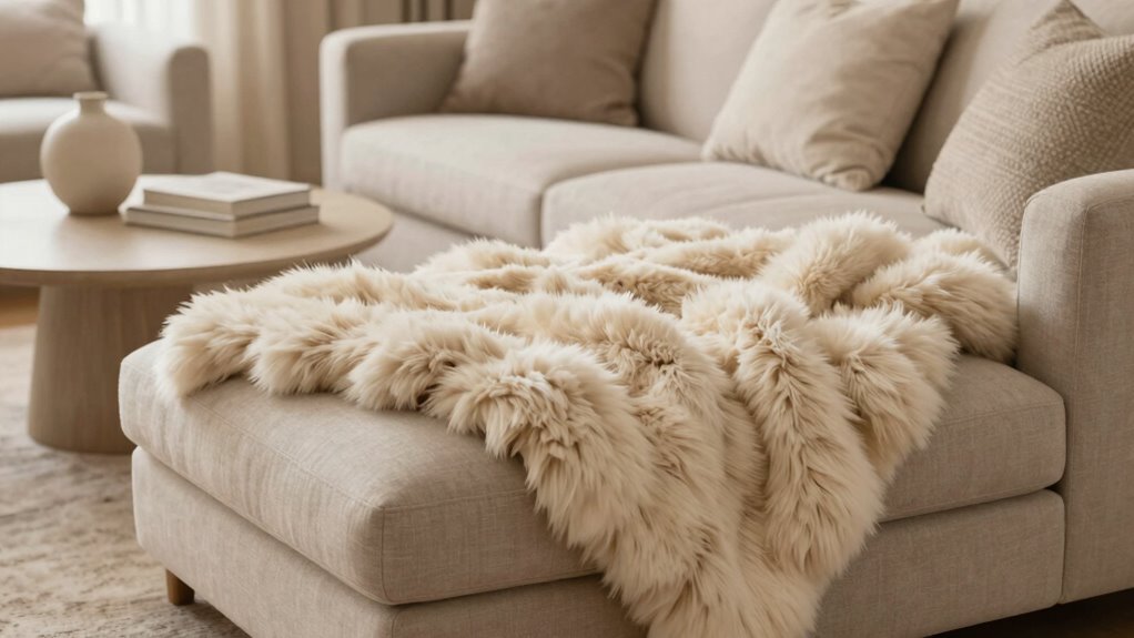 cozy neutral faux fur