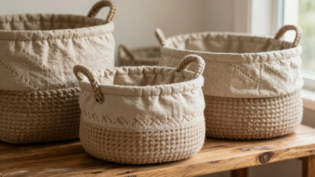 cozy stylish fabric storage