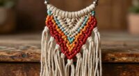 create a fringed macrame keychain