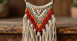 create a fringed macrame keychain