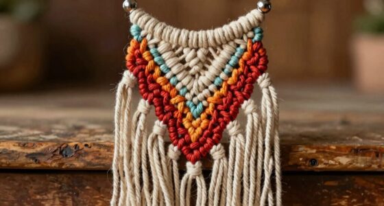 create a fringed macrame keychain