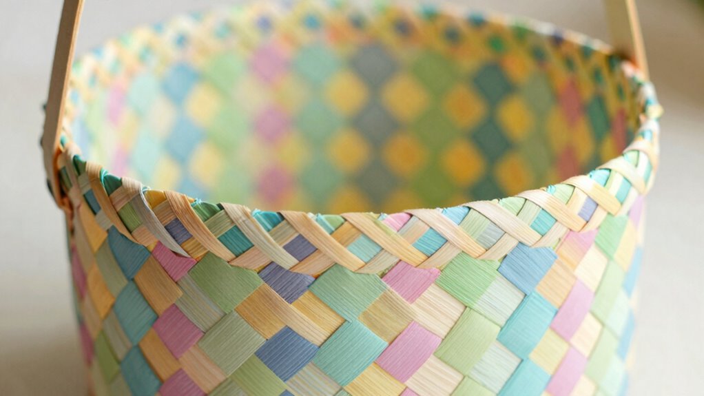 create a woven paper basket