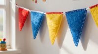 create colorful felt pennant
