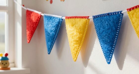 create colorful felt pennant