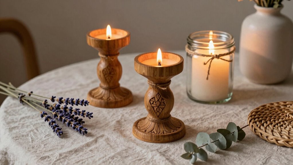 create cozy stable candle holders