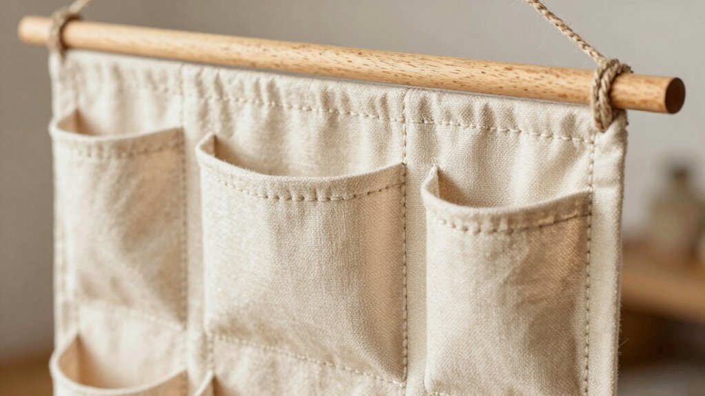 create diy hanging canvas organizer