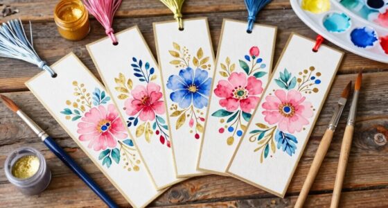 create painted bookmark set