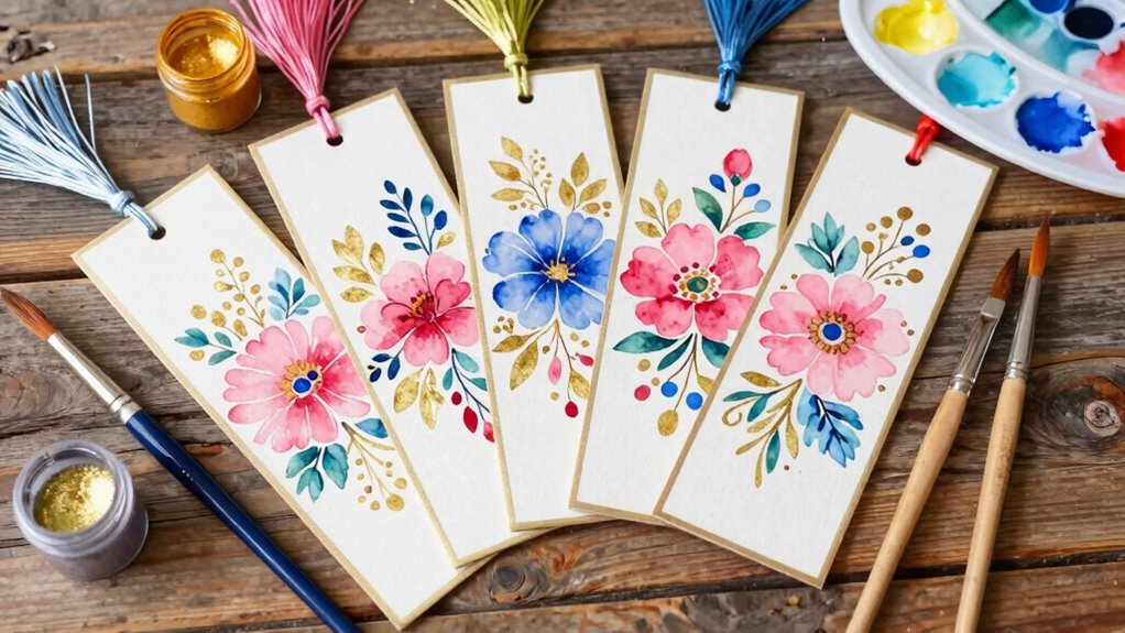 create painted bookmark set