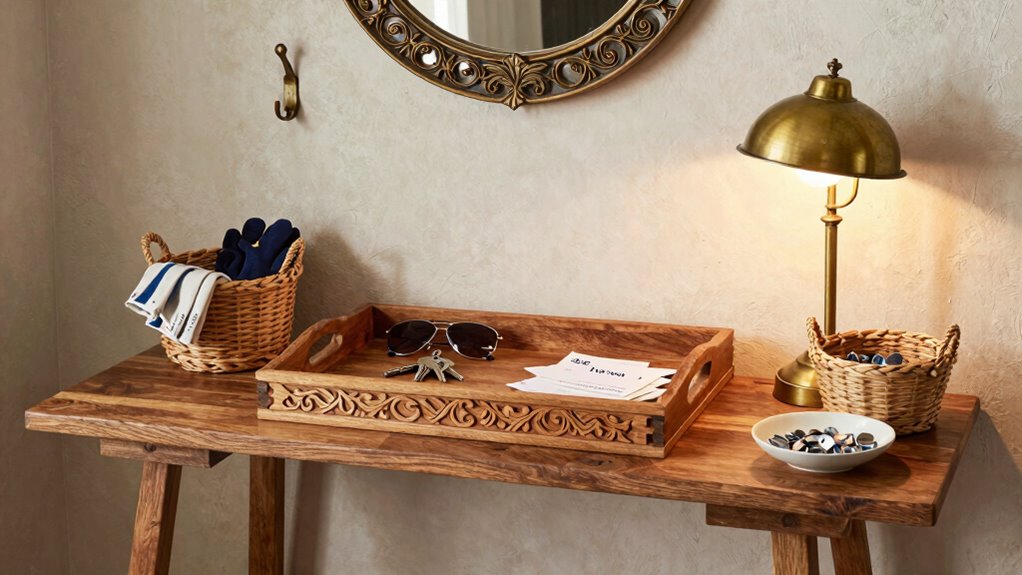 custom tray for organized entry