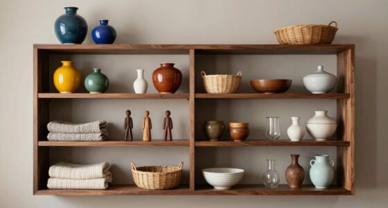 decorative diy open shelves