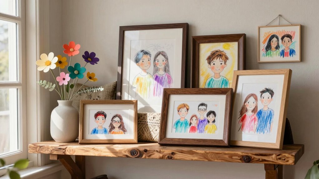 display and preserve family artwork