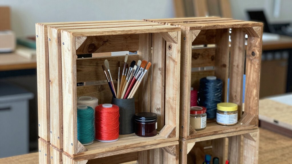 diy craft storage crate