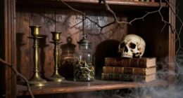 diy halloween bookshelf decor