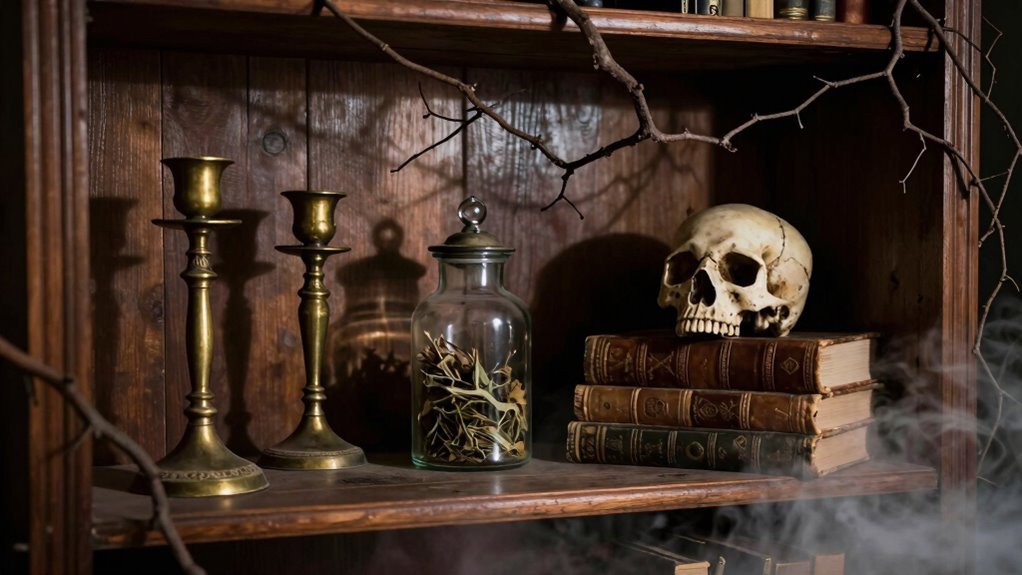 diy halloween bookshelf decor