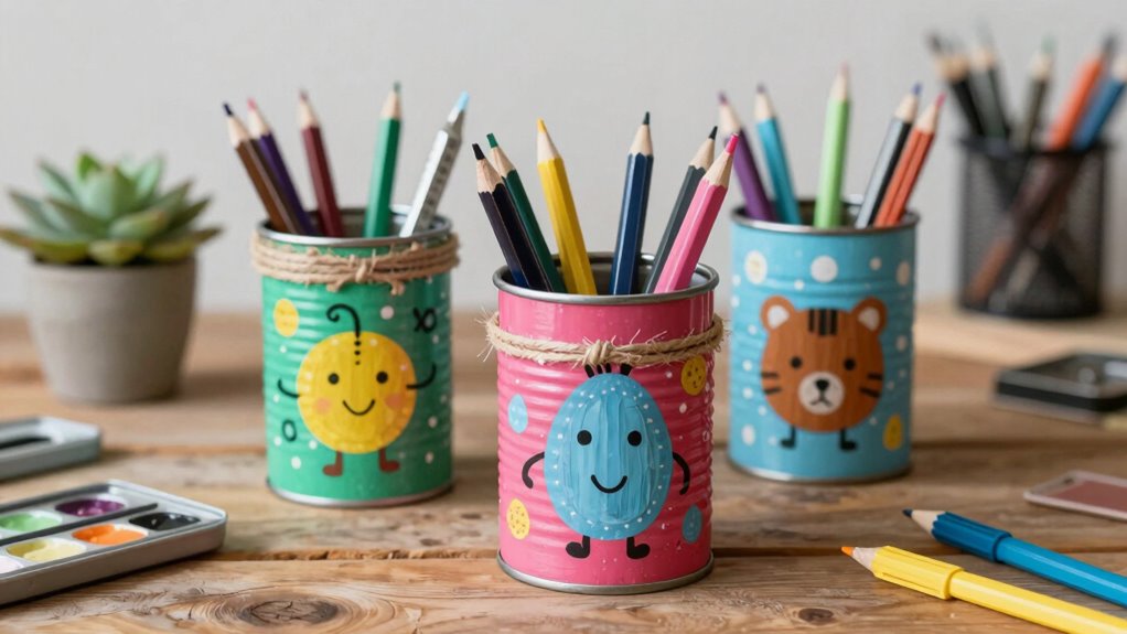 diy recycled pen organizers