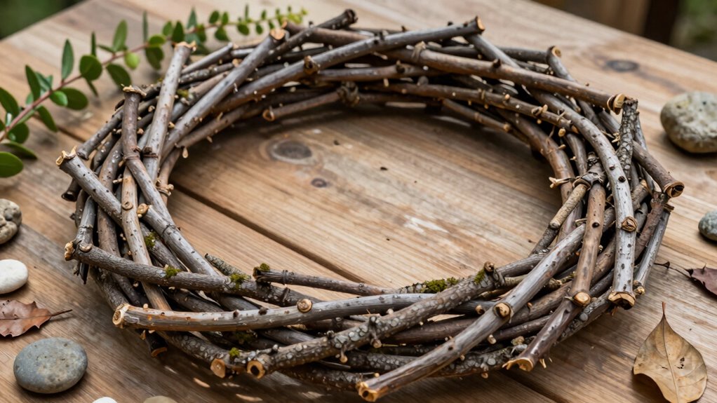 diy rustic twig frame