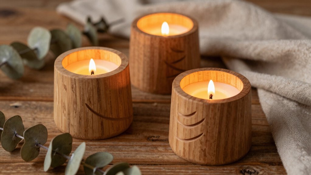 diy wooden candle holders