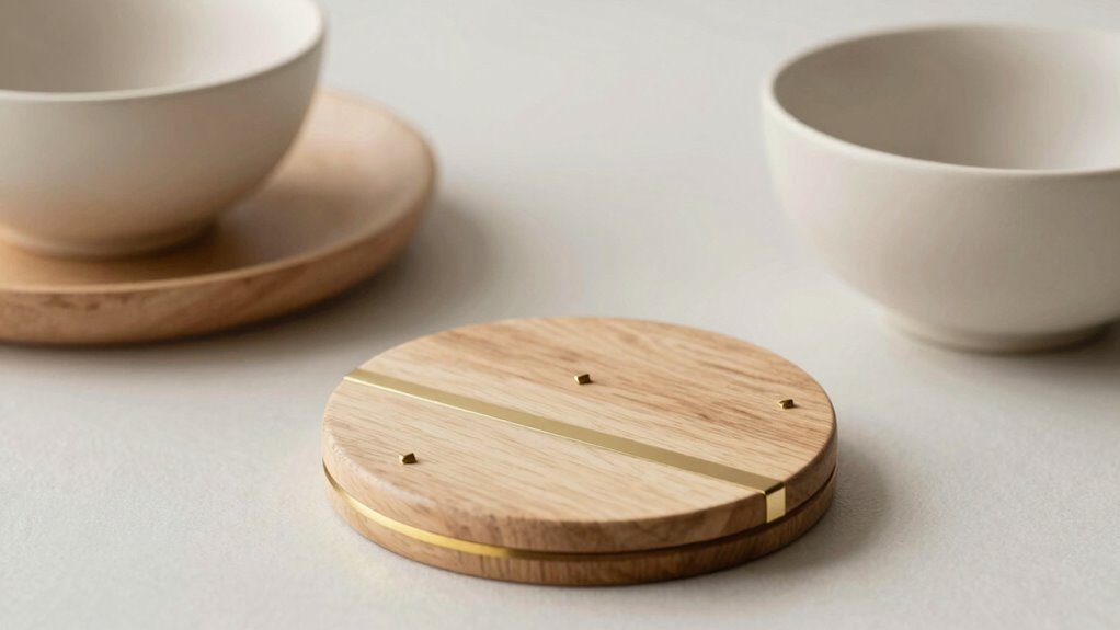 elegant metallic minimalist accents