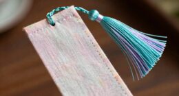 fabric bookmark with tassel