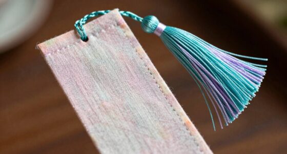 fabric bookmark with tassel