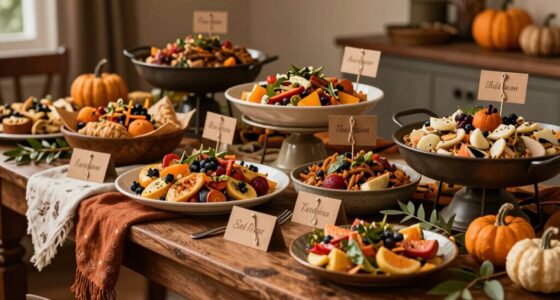 festive thanksgiving buffet decorations