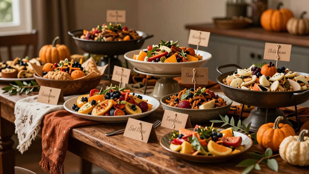 festive thanksgiving buffet decorations