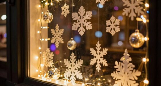 glowing christmas window decorations