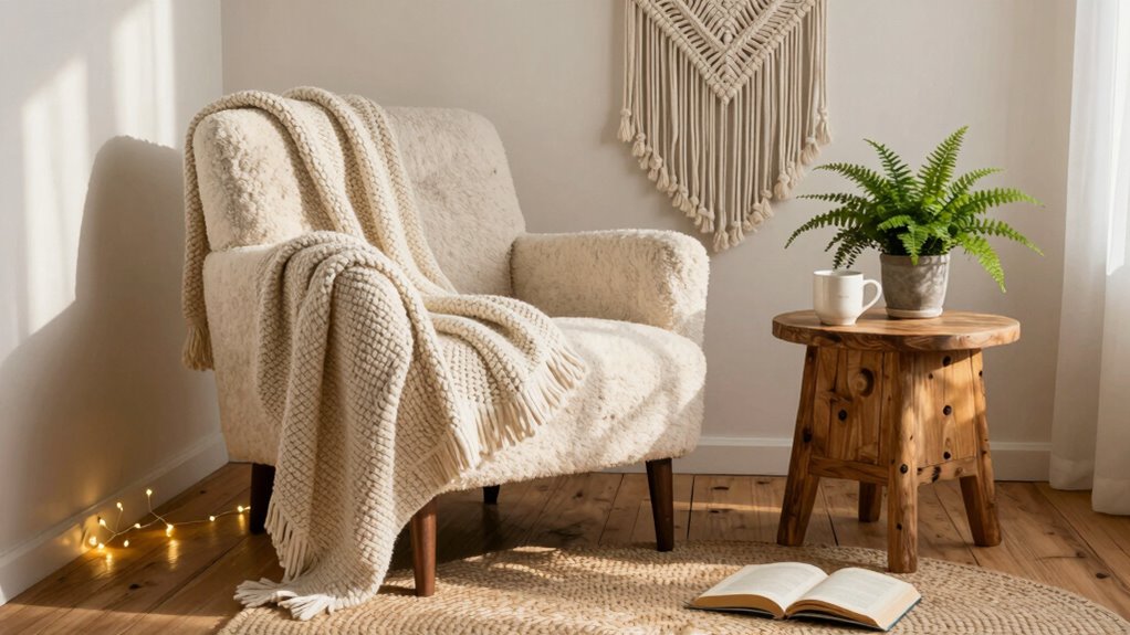 handmade cozy reading sanctuary