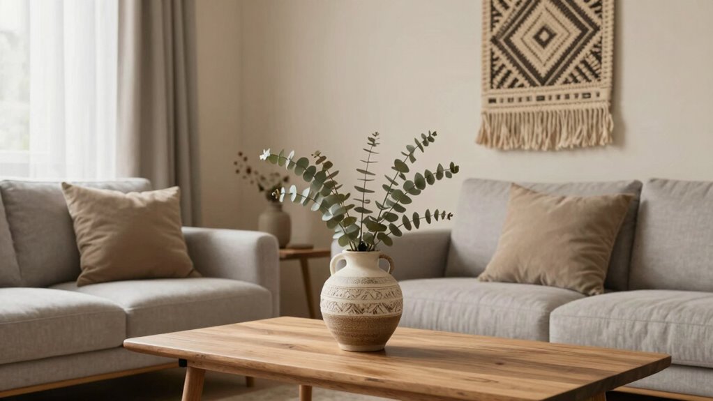 handmade crafts enhance neutral interiors