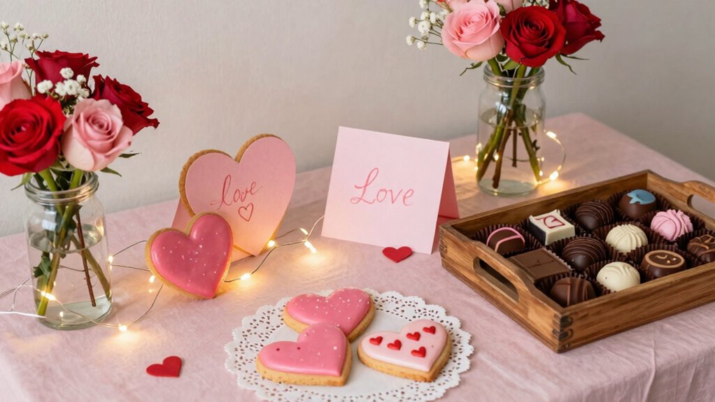 handmade valentine gift arrangement