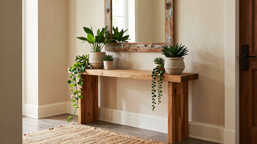 indoor plants enhance entryway ambiance