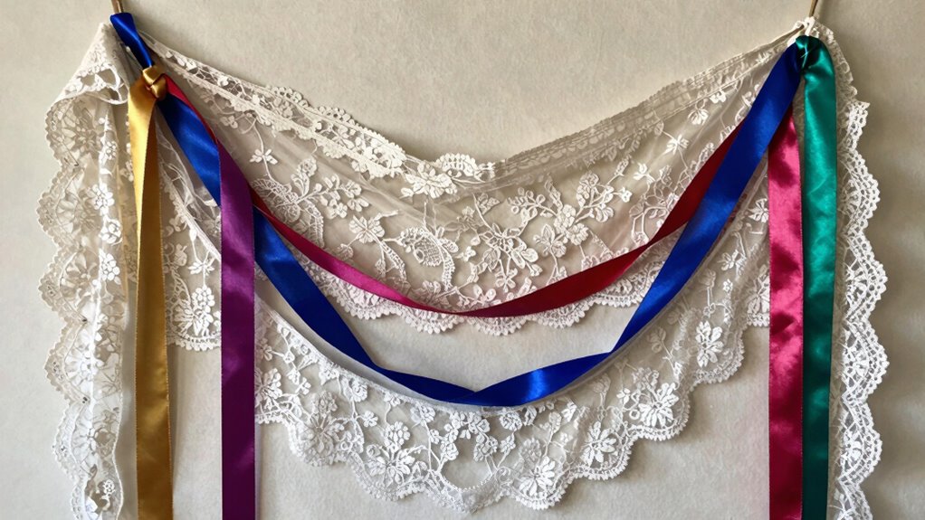 lace banners with vintage charm