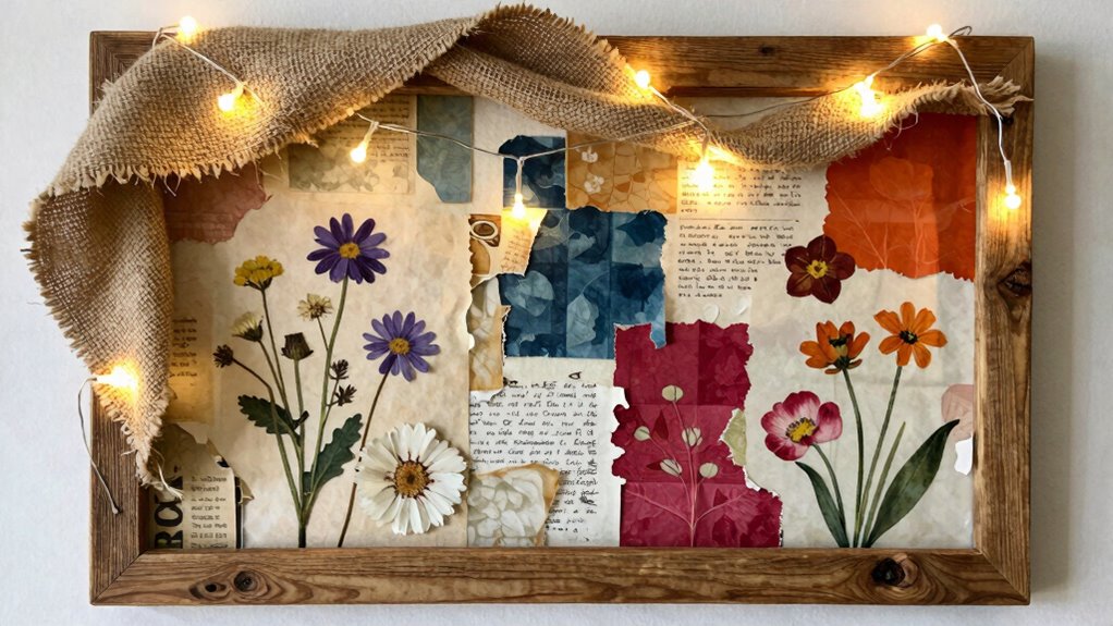 layer textures with mixed media