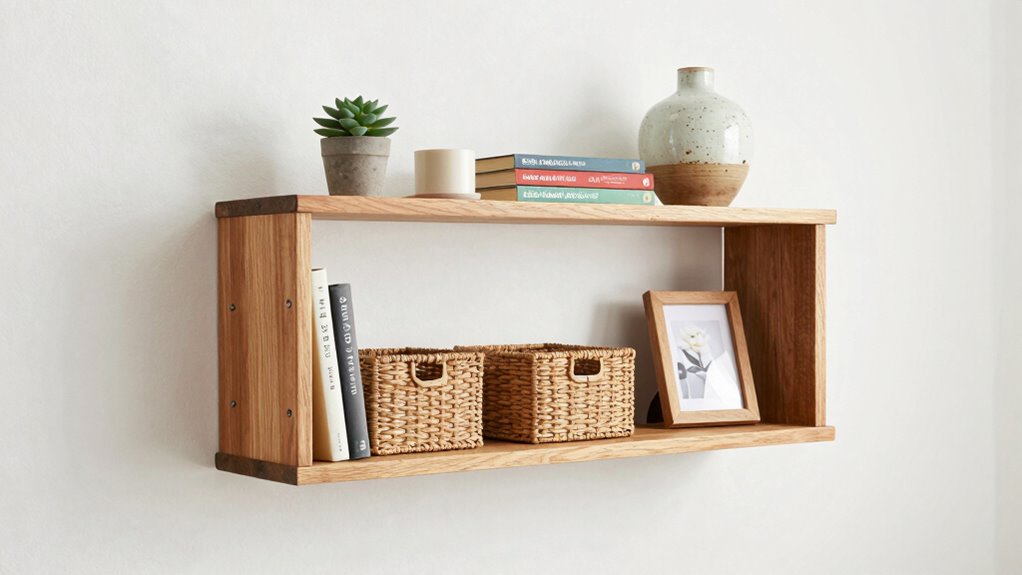 layered decorative storage arrangement
