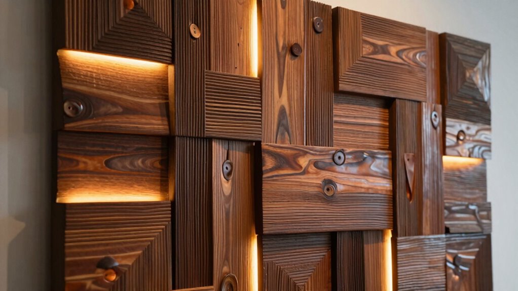 lighting enhances wall art