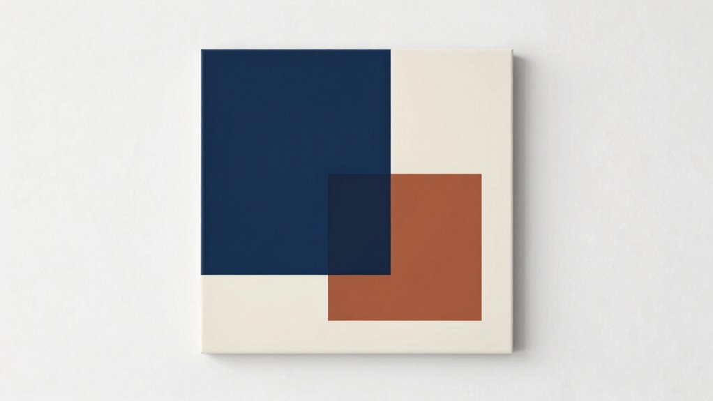 limited palette enhances expressive wall art