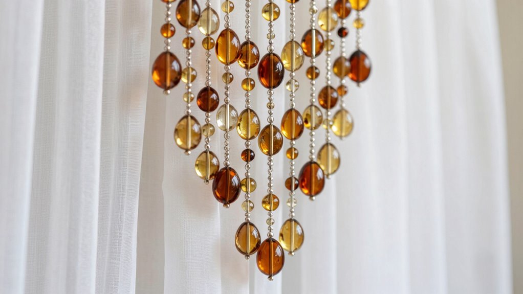 make beaded curtain tieback