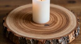 make rustic wood candle holder