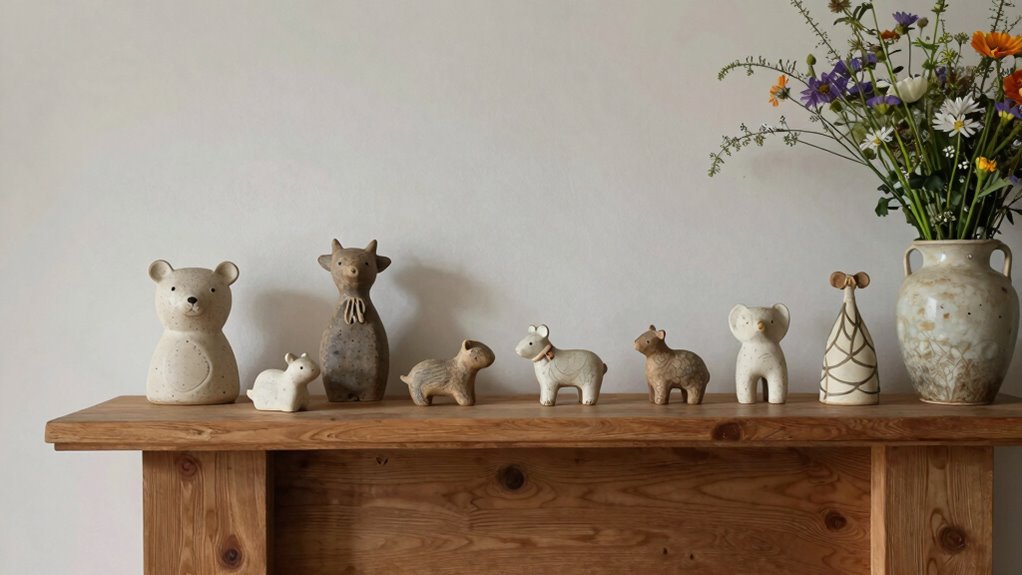 miniature sculptures layered decor