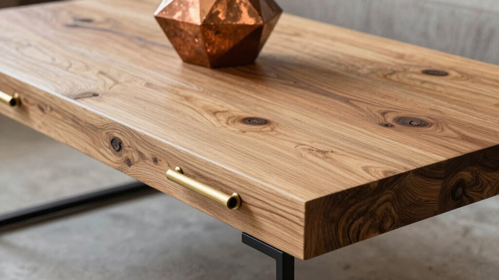 modern rustic metallic accents