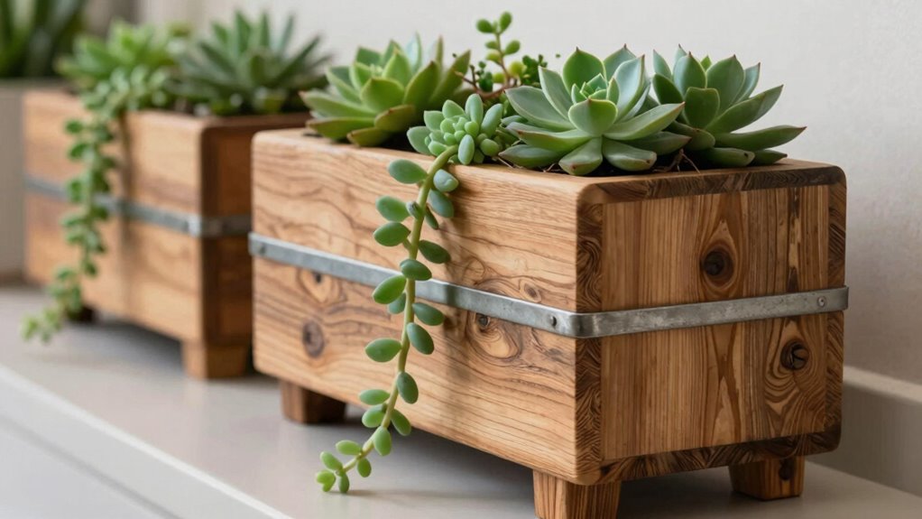 modern rustic planter design