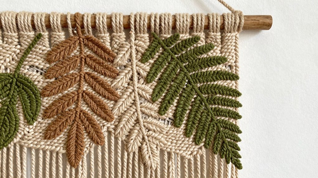 natural fibers with botanical designs