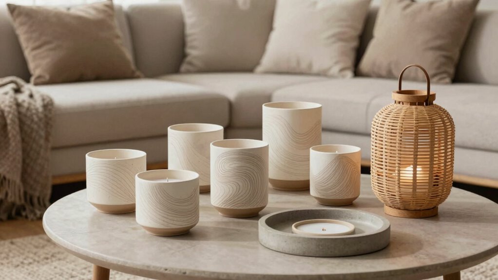 neutral candles enhance calm ambiance