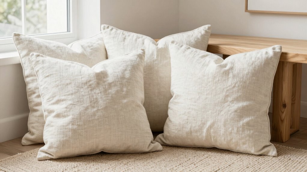neutral linen cushion pairing